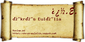 Ökrös Eulália névjegykártya